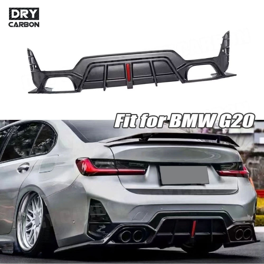 Rear Bumper Spoiler Rear Lip Rear Spoiler For BMW G20 M3 CMST Sport 2023+ C Style Dry Carbon Fiber Body Kits Spoiler Guard FRP