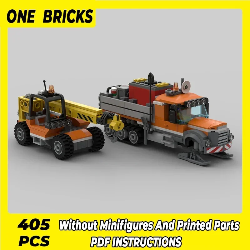 City Car Model Moc Building Bricks Arctic Half-Track Telehandler Technology Modular Blocks Gift Christmas Toys DIY Sets Assembly