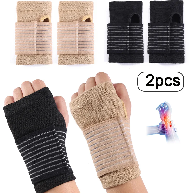 1 paar Elastische Bandage Handgelenk Schutz Unterstützung Arthritis Verstauchung Band Karpaltunnelsyndroms Protector Hand Klammer Zubehör Sport