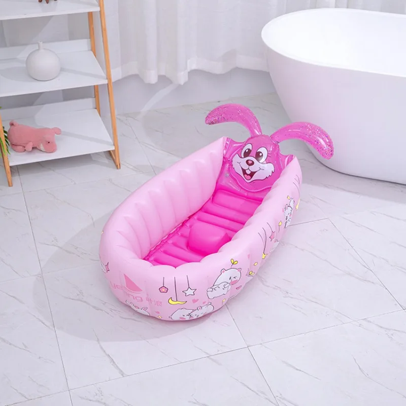 HappyFlute Summer 0-5Y Baby Cartoon Print Design Swimming BathTub Portable Outdoor Inflatable Pool Kids Inflatable Bathtub