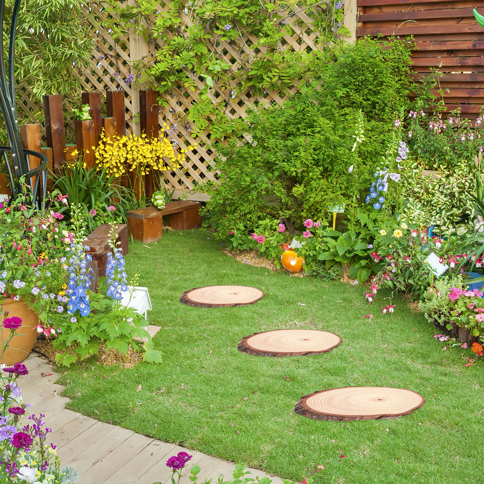 

4 Pcs Garden Stepping Stones for Walkway Decoration Decorative Kit Paving Walkways Lawn Outdoor
