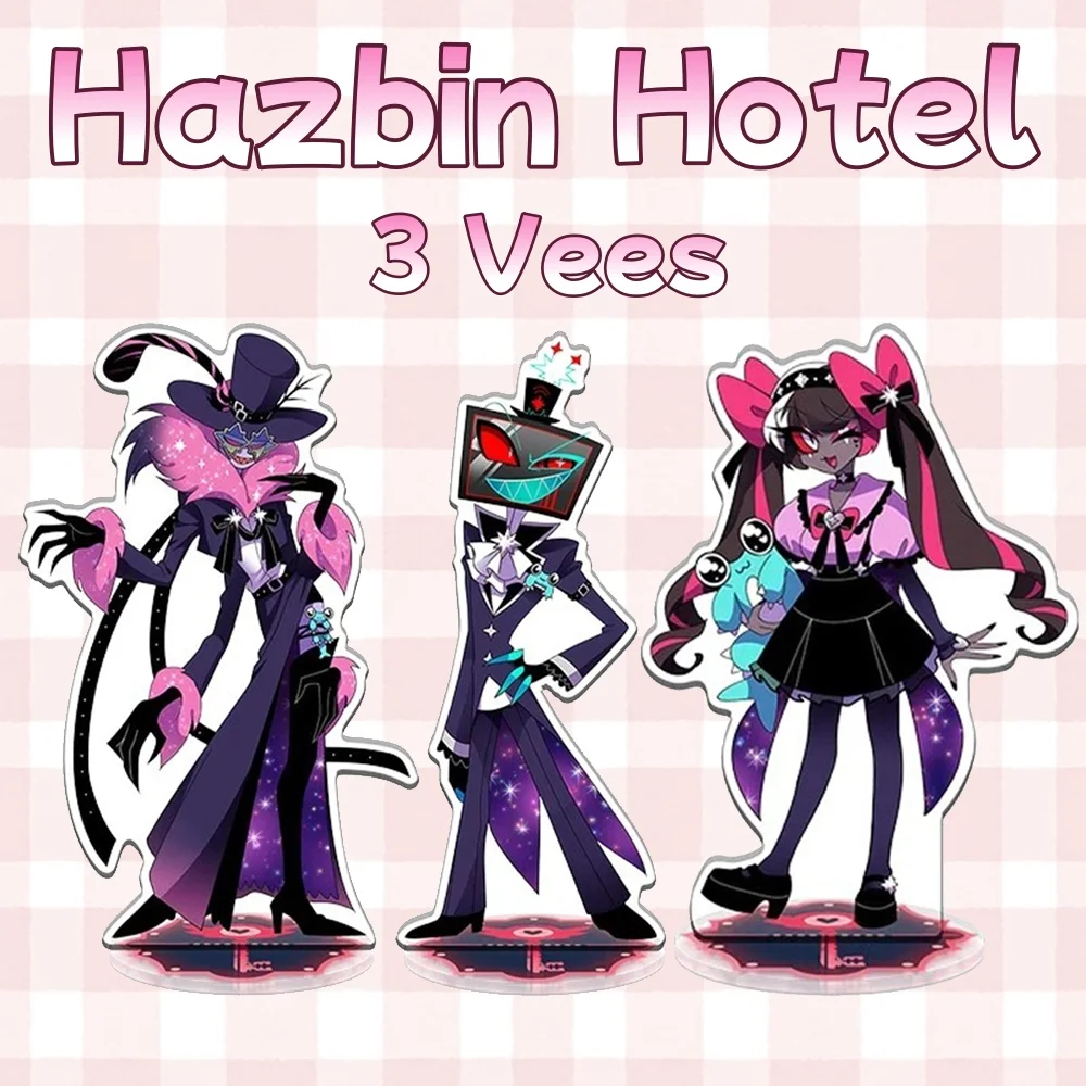 

Для отеля Hazbin Vox Valentino бархатная акриловая подставка 15 см аниме периферийные настольные украшения мультфильм милый праздничный подарок