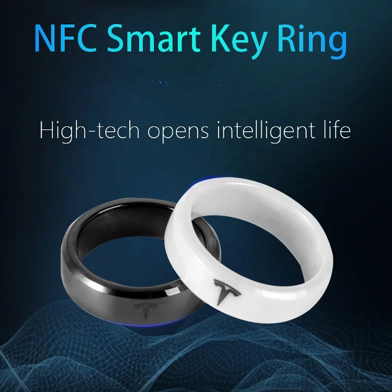 Smart Ring Car Key Ceramic Ring for Model 3 and Model Y to Replace Key Card Key for Tesla Model 3 / Y All Year man and woman