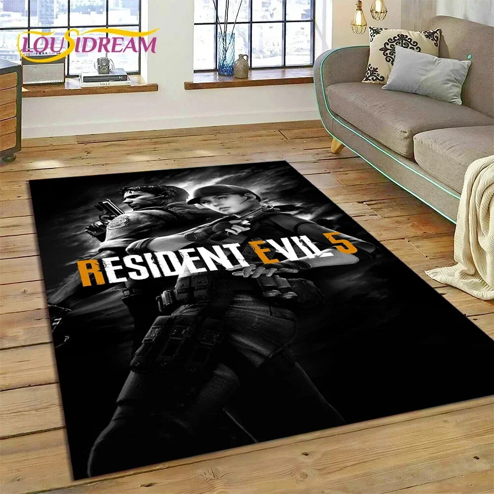 3D Horro Games R-Resident Evil Gamer Carpet Rug for Bedroom Living Room Home Sofa Decoration,Child Game Large Decor Floor Mat