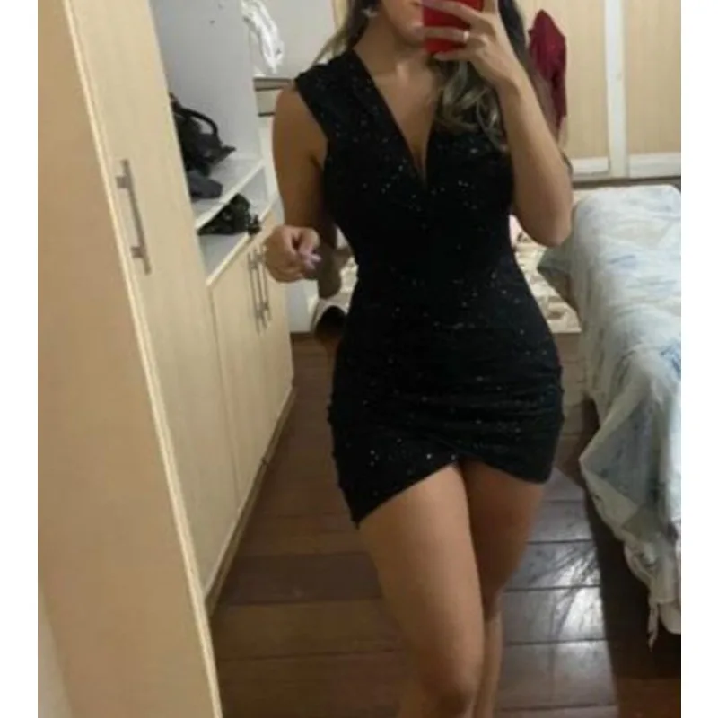 브이넥 원숄더 드레스, 패션 하이엔드 셀럽 파티, 핫걸 힙허깅 스커트