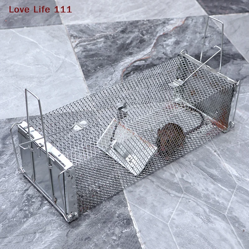 New Metal Iron Cage Household Indoor Automatic Rodent Traps To Drive To Catch Large Rats Rat Cage Live Humane Cage Trap