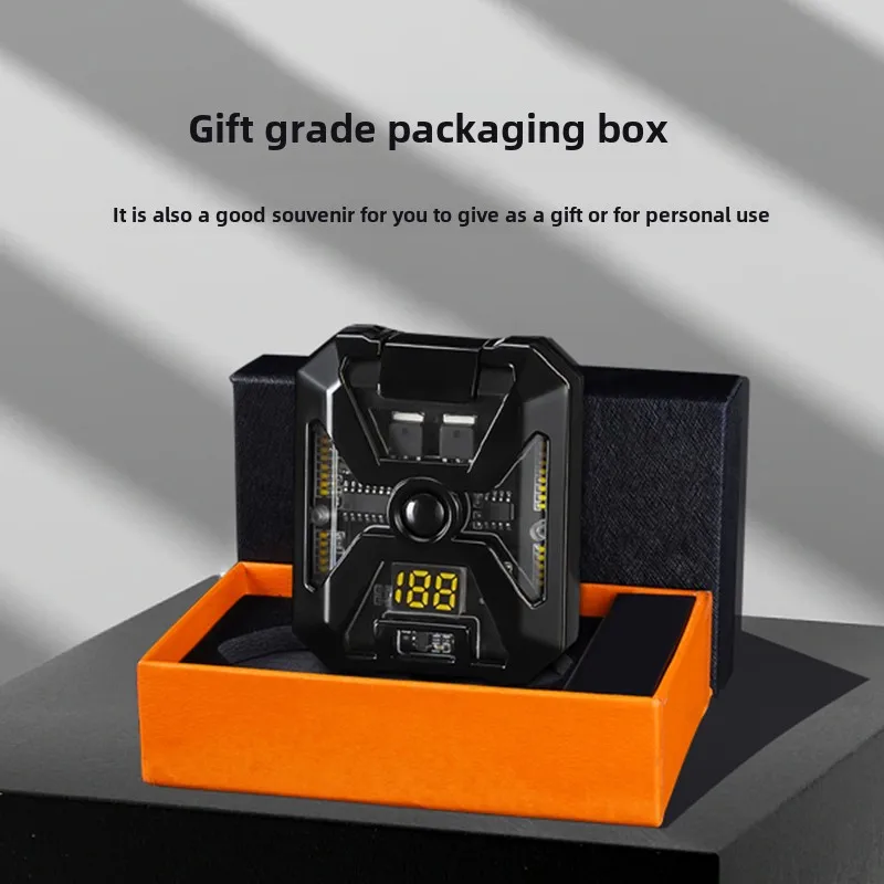 High-tech Black Technology Men's Gift with Dual Arc and Mecha Design for Valentine's Day