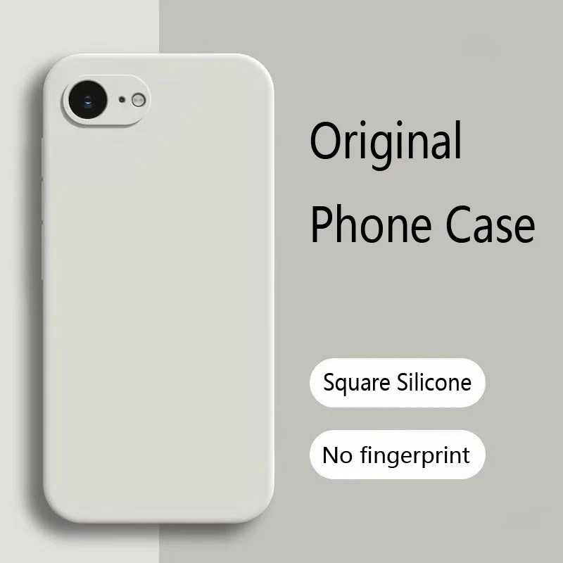 Für iPhone 16e 17e Quadratische Silikon-Handyhülle für Apple iPhone17E iPhone16E Modische Sturzsichere Schutzhülle