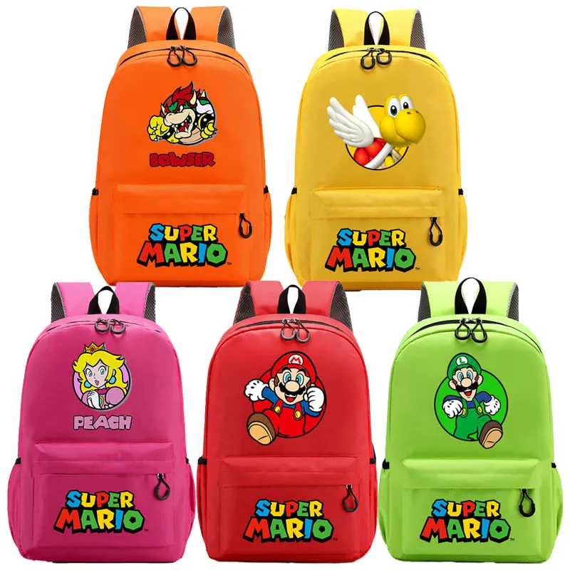 

Рюкзаки Super Marios Bros, большие рюкзаки с изображением принцессы Луиджи, сумки на плечо с героями мультфильмов, школьные сумки для мальчиков и девочек, подарок