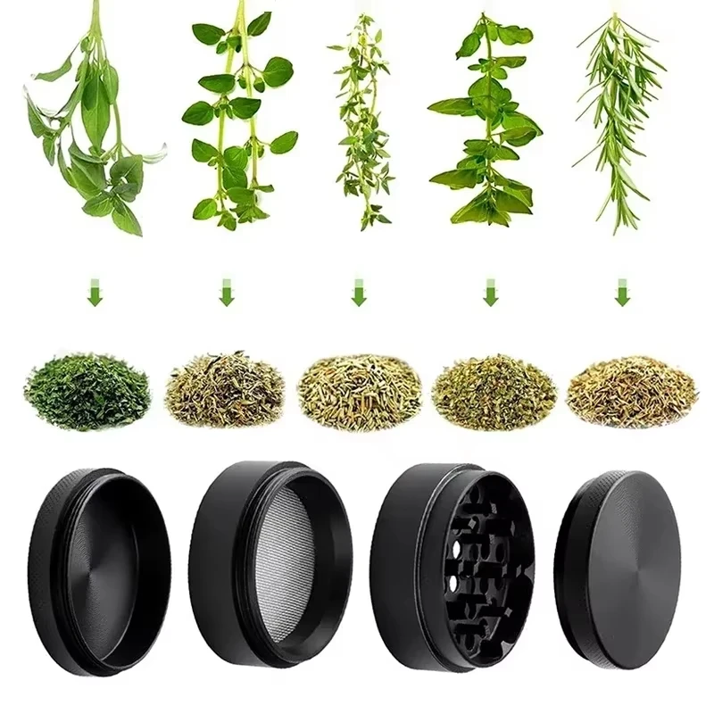 40mm Personalization Herb Grinder Metal 4-Layers Manual Spice Mill Salt Mortar Grass Raw Tobacco Grinder Smoking Cigarette Tool