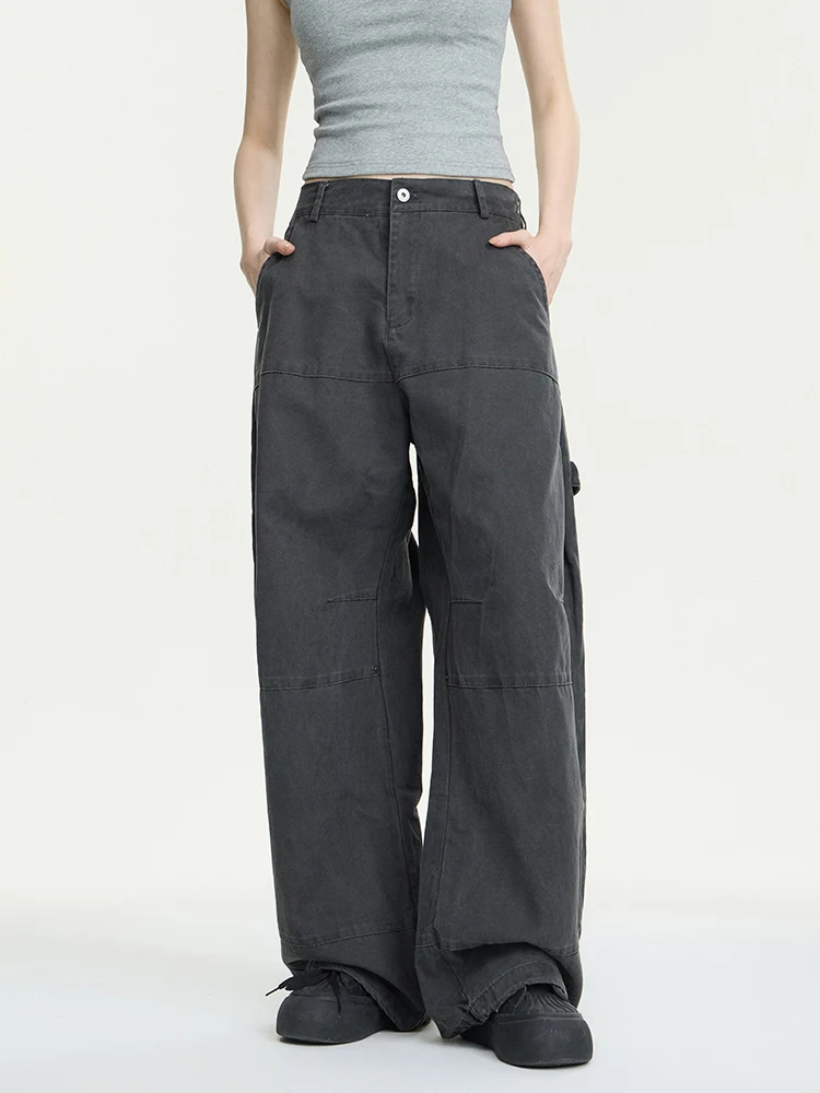 

Брюки женские летние Nuxin American Street, винтажные, свободные, рабочие, с широкими штанинами, прямые, повседневные, высококачественные, трендовые, длинные