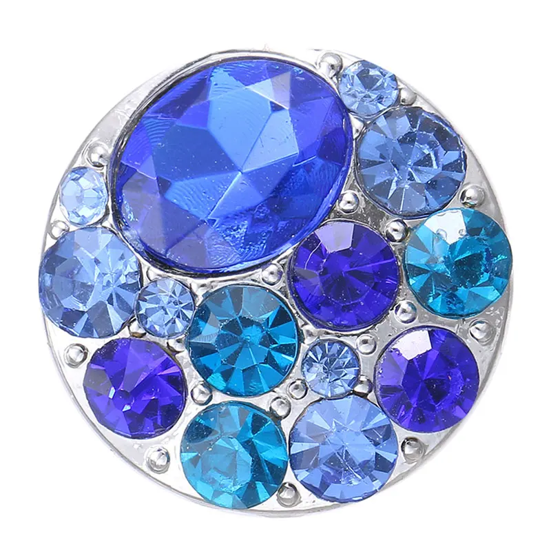 New Colorful Rhinestone round 18mm snap buttons fit 18mm snap jewelry DIY jewelry wholesale image 3