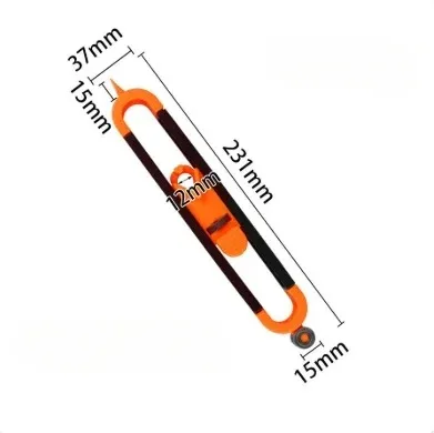 Profil Pengukuran Sudut untuk Pengukur Kontur Pekerjaan Kayu Busur Derajat Sudut Pertukangan Digunakan untuk Mengukur Meteran Kontur Tidak Beraturan