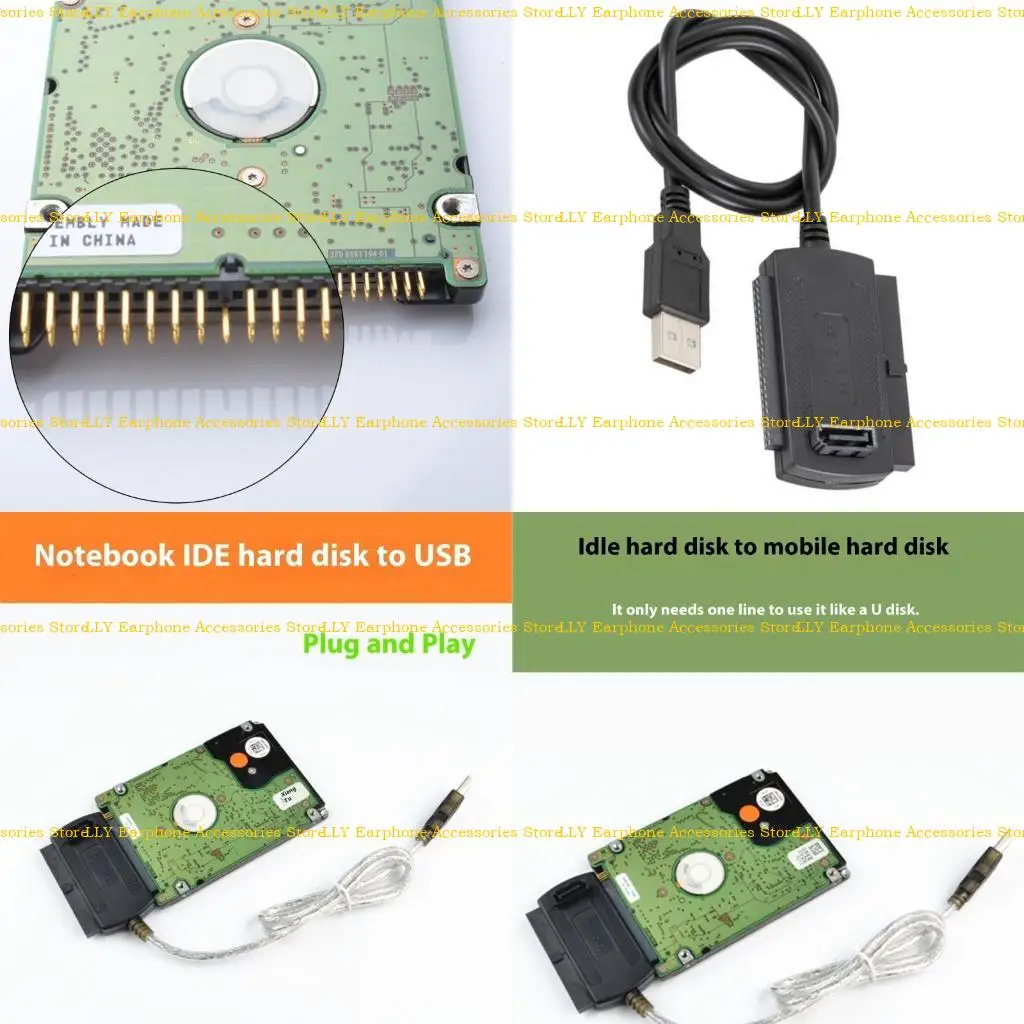 

462E USB to IDE Converters For 3.5inch HDD External Hard Drive Dock Hard Disk Cable Adapter Cable Replacement