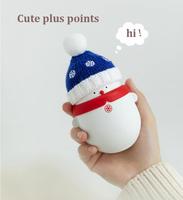 6000/10000mAh 2 in 1 Snowman Hand Warmer Winter Mini Portable Cartoon Cute Mobile Power Handy Warmer Heater for Christmas Gift