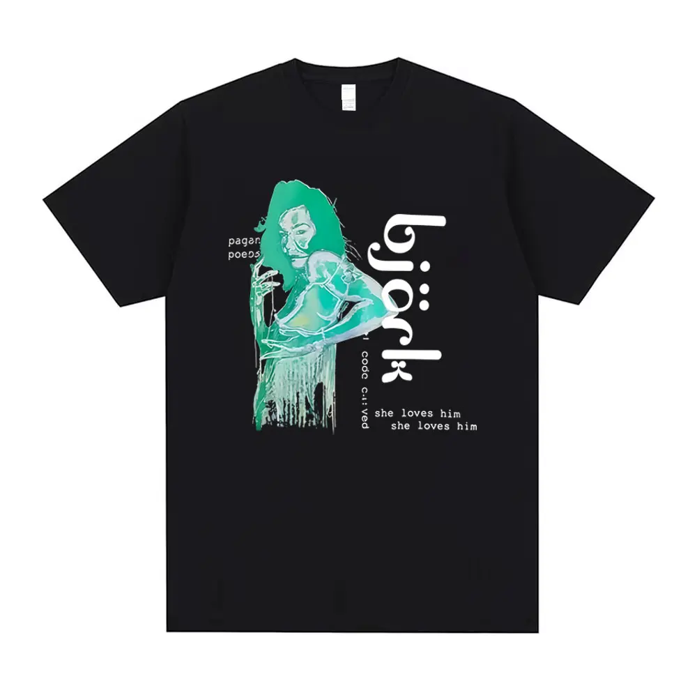 

Bjork Pagan Poetry Graphic T-shirt Men Women Hip Hop Fashion Vintage Short Sleeve T Shirt Male Casual Cotton Oversized T-shirts