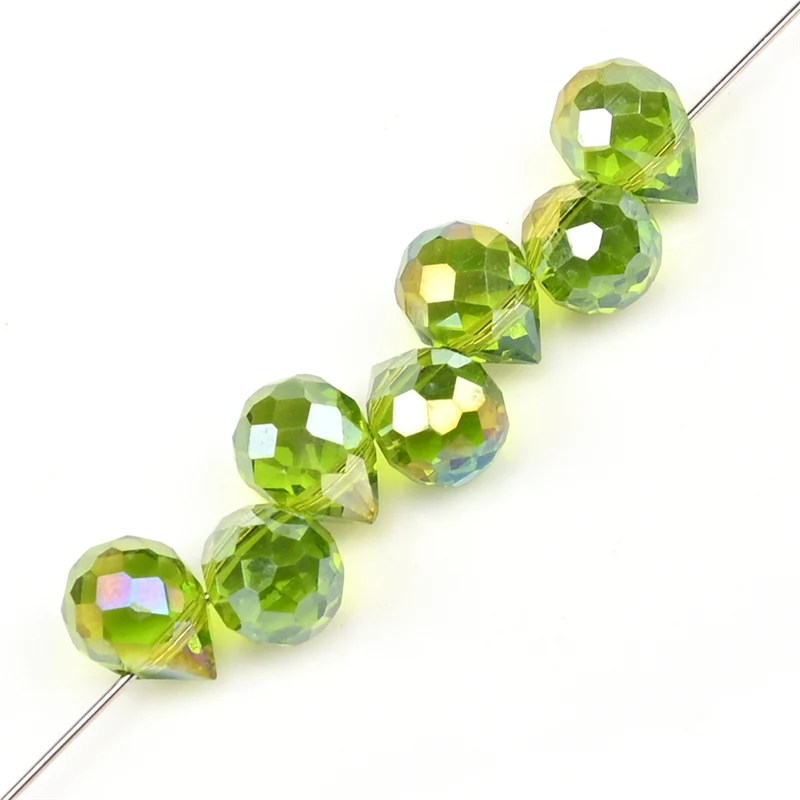 10*8mm Tsjechische Crystal Waterdrop Kralen Glanzende Facet Glazen Aardbei Kralen voor Sieraden Maken Handwerken DIY Handgemaakte Accessoires