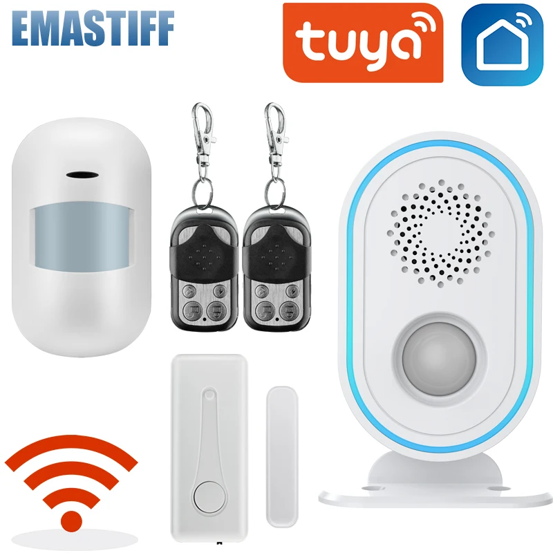 Tuya Smart Wireless Home Security PIR Alert Infrared Sensor WIFI Alarm system Anti-theft Motion Detector Alarm 85DB Siren