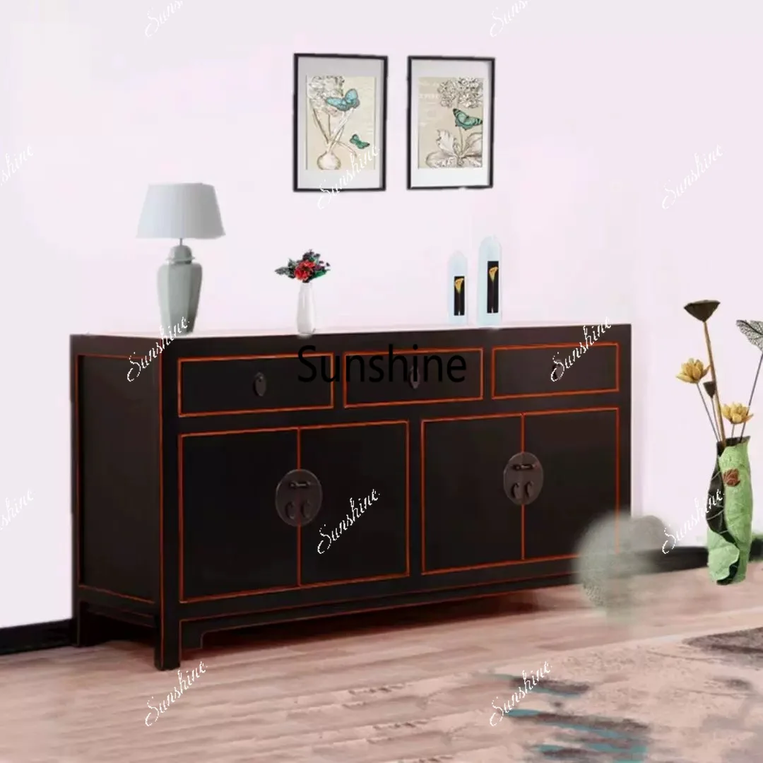 Living room furniture against the wall Household tea cabinet Entrance foyer cabinet