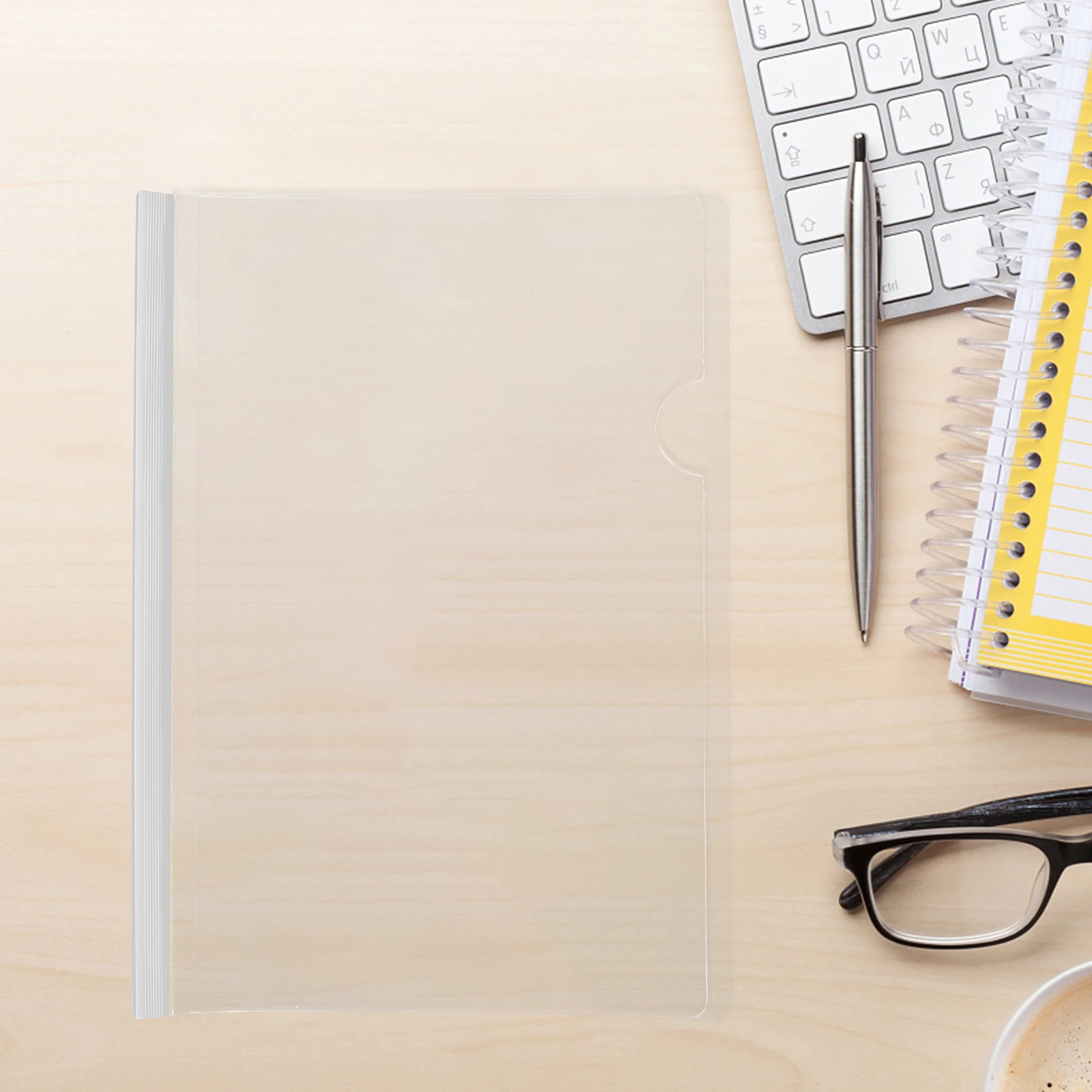 

10Pcs Clear Sliding Bar Report Covers Multi-Function File Folder Clear Document Organizer Paper Folder File Binder for Office