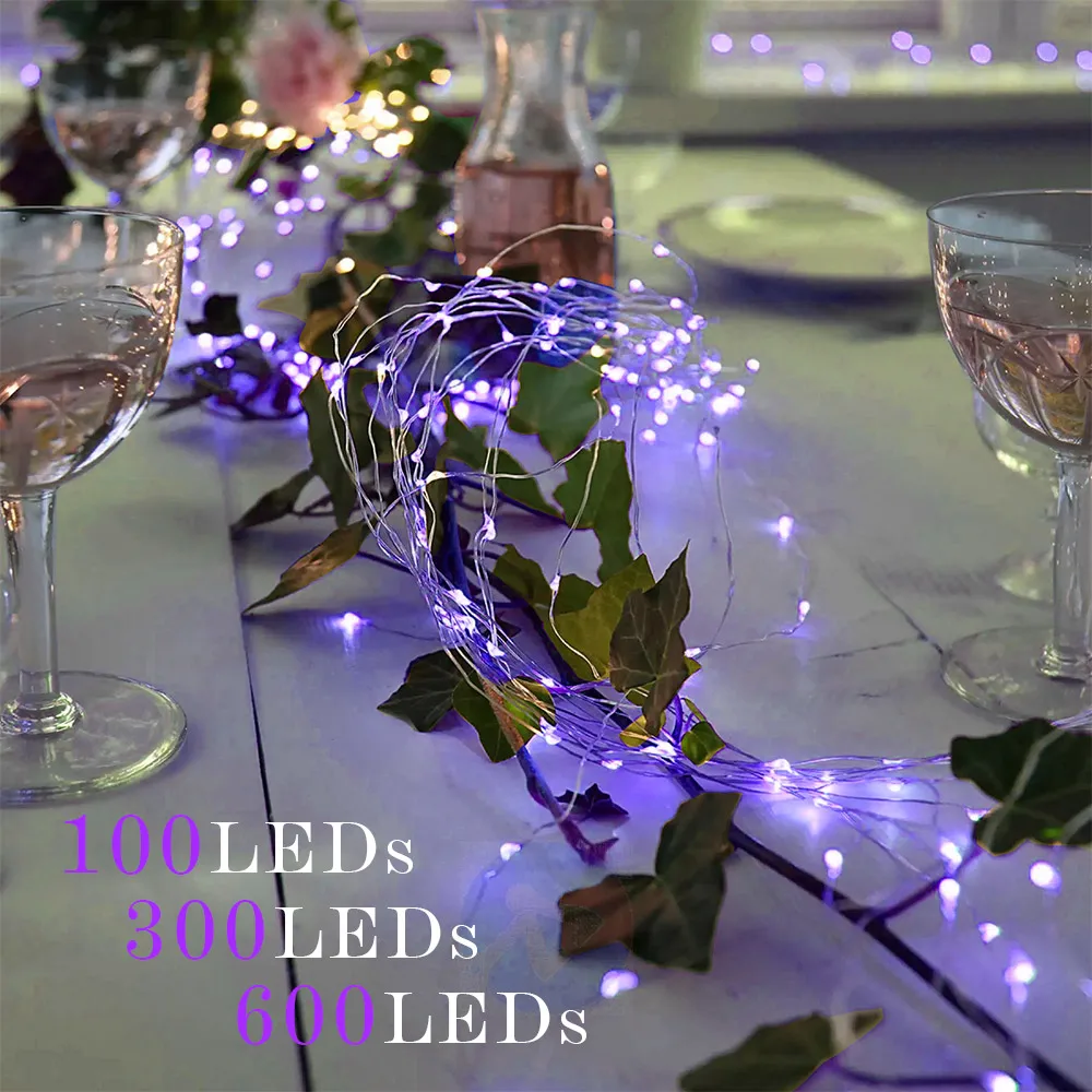 

600LED Branch Garland Lighting Christmas Fairy Lights String Tree Holiday Ornaments Party Room Decorations for Halloween 2024