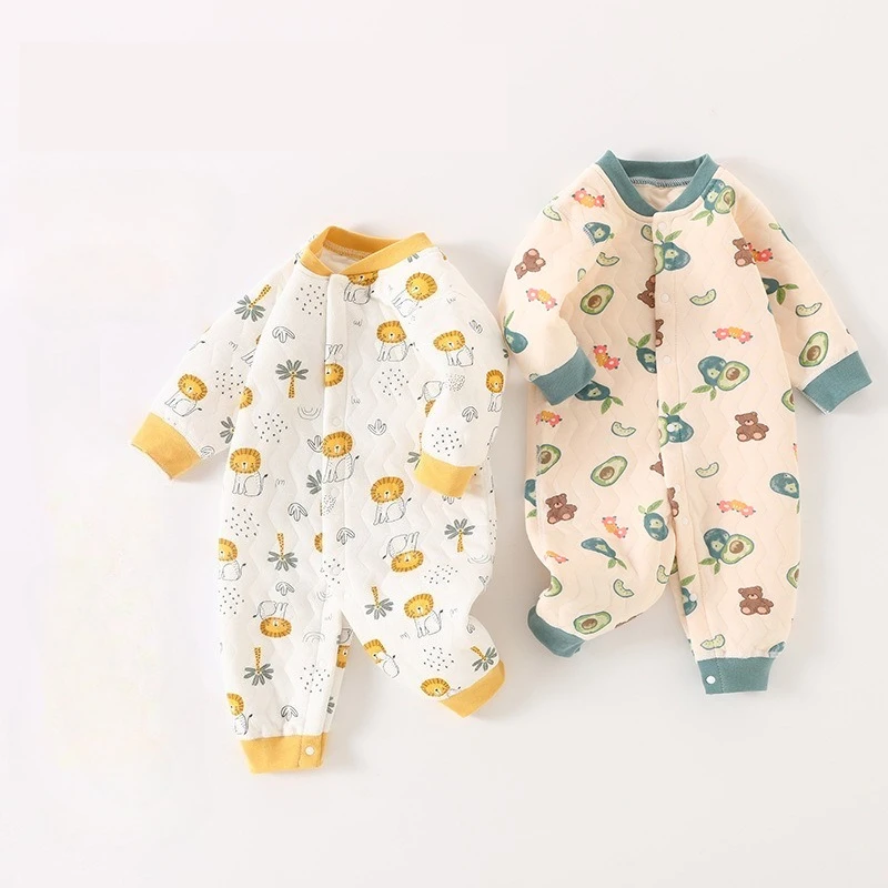 

Autumn Winter Unisex Cartoon Long Sleeve Baby Boy Girl Romper 100%Cotton Soft Newborn Jumpsuits Clothing