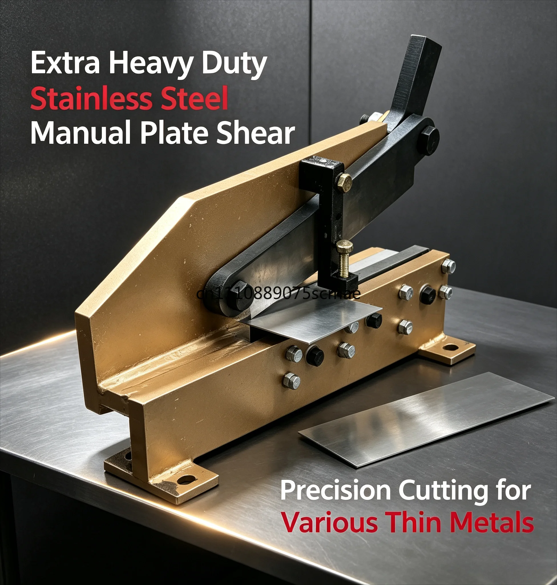 Heavy‑Duty Stainless‑Steel Manual Shearing Machine, Hand‑Operated Cutter for Iron, Aluminum, Copper Plate, Screen Mesh