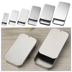 1Pcs Push Tin Plate Mini Metal Storage Box Travel Small Finishing Box Dust-proof Rectangular Candy Packaging Iron Box Pill Cases