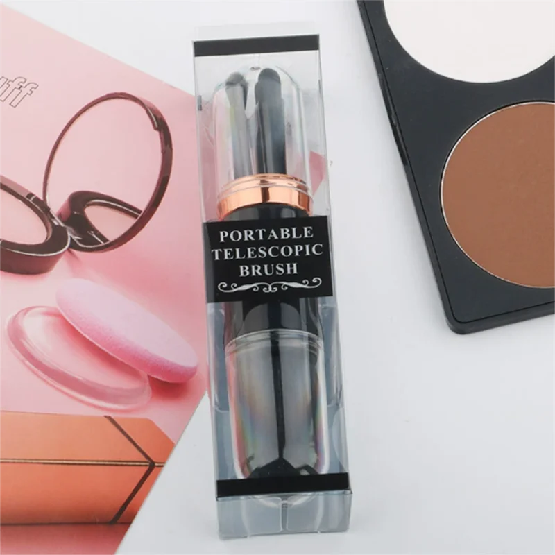 Mini Travel Telescopische Make-upborstel Oogschaduw Los Poeder Beauty Tools Compacte draagbare cosmetische borstelset