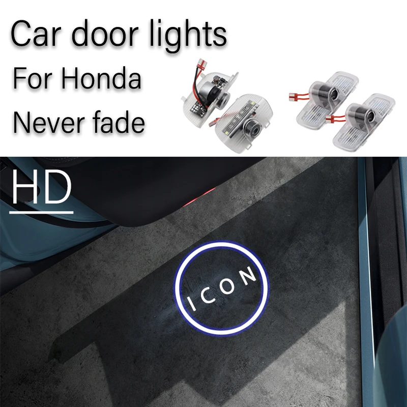 For Honda Accord Odyssey Elysion Inspire Pilot Passport HD Glass Lens Car Door Light Laser Decor Projection Lamp Never Fade