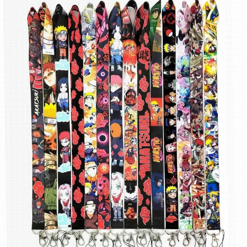Cartoon anime peripheral Naruto series creative neck phone strap long keychain work ID student personalized long lanyard view 2