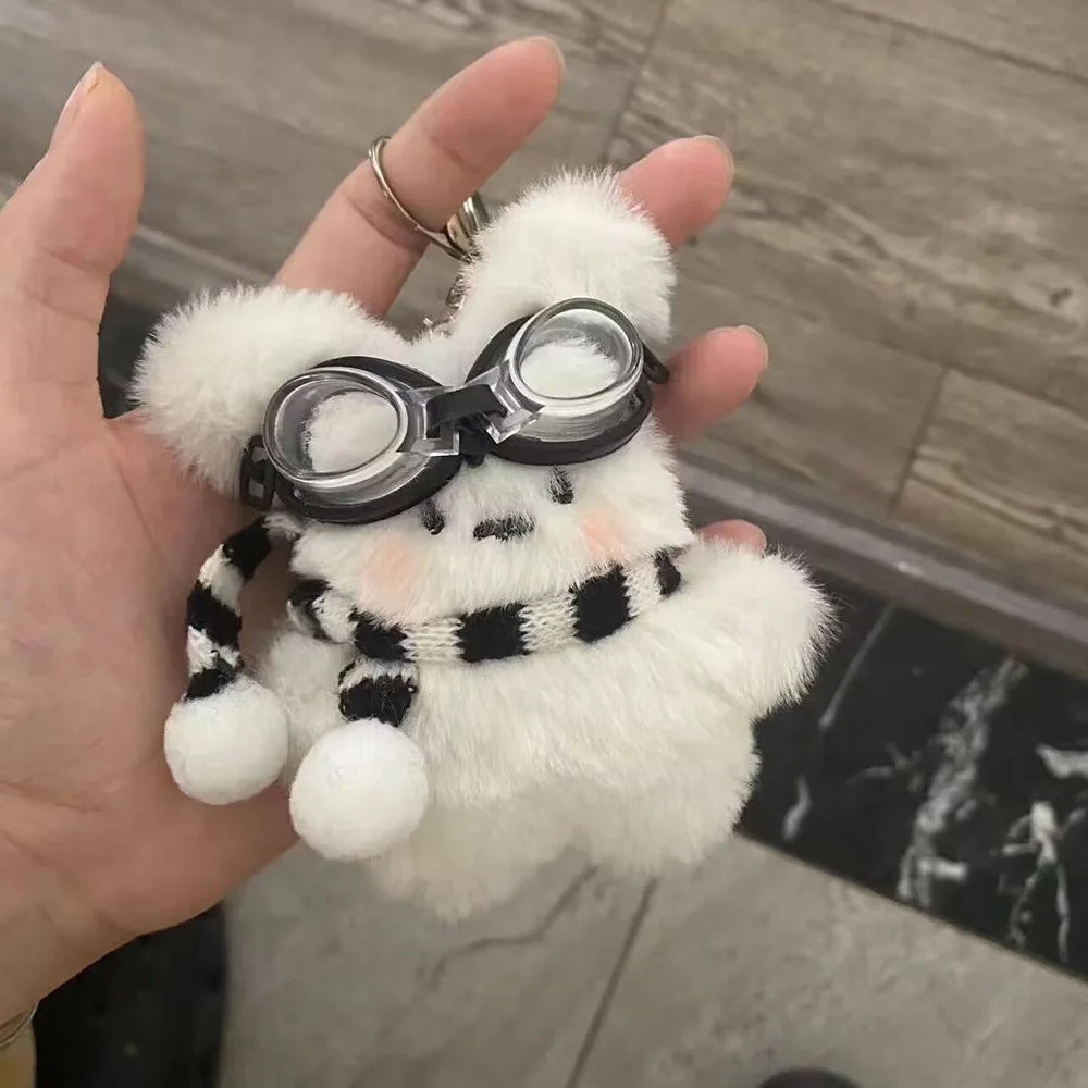 Cute Plush Doll Keychain Creative Little Milk Dog Stuffed Toys Backpack Pendant Pendant Doll  Birthday Gifts For Children