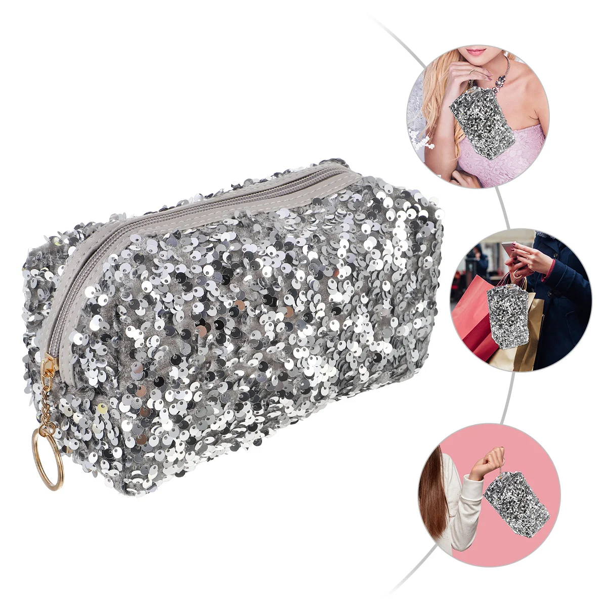 Bag Sundries Storage Sequin Luxury Multifunctional Makeup Shining Oxford Cloth Toiletry