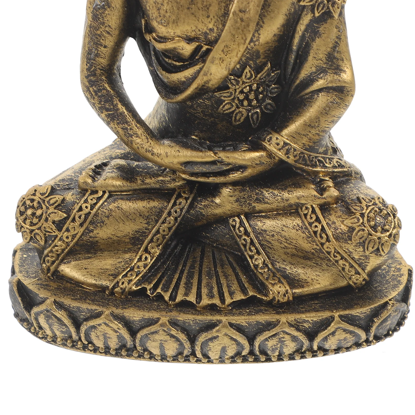

1Pcs Buddha Resin Statue Sitting Ornament Home Office Desktop Zen Style Sculpture Religious Decoration Resin Buddhist Statue