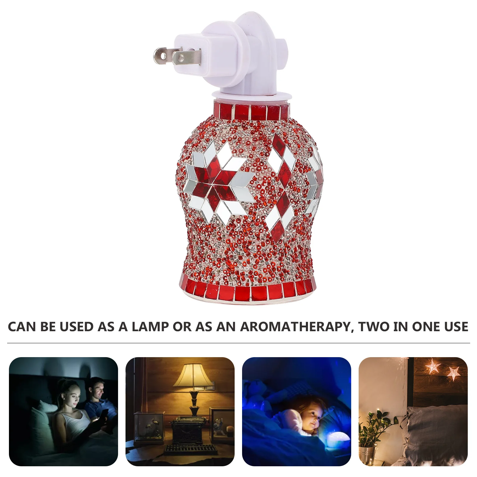 رائحة مصباح للزينة المنزل المكونات في الضروري النفط ضوء الليل دخاني سهلة التشغيل المحمولة سبا اليوغا غرفة هدية #6