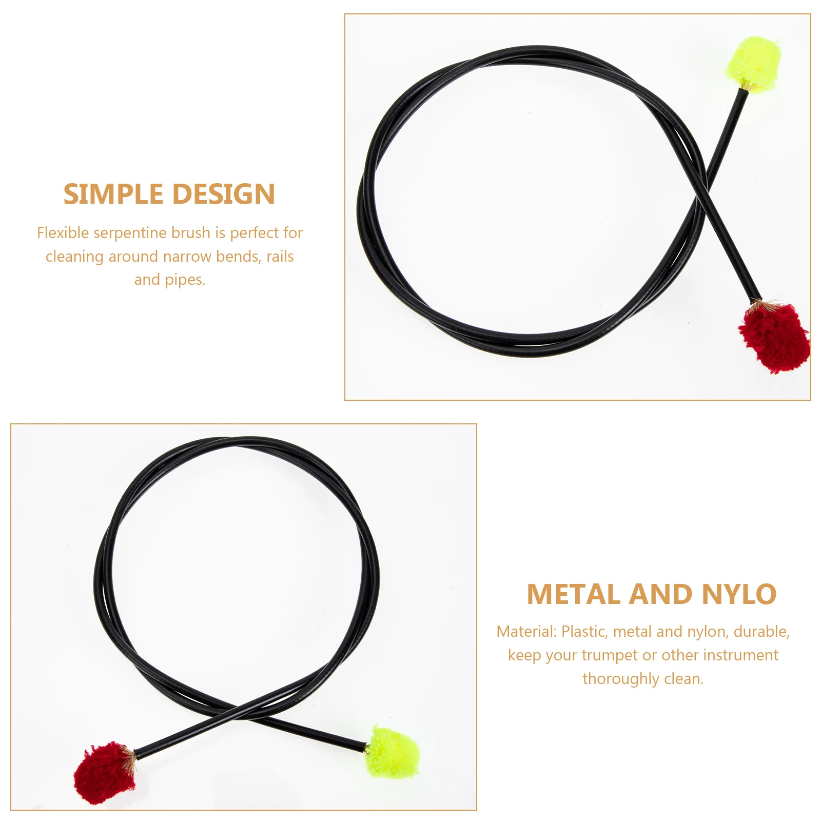 

Instrument Wind Cleaning Brush Set Sound Hole Cleaner Mouthpiece Nylon Trombone Kit