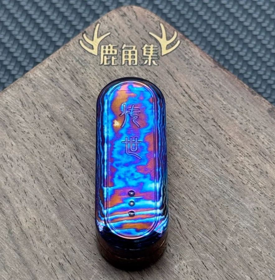 Used EDC GD Sign Timascus fidget slider decompression toy