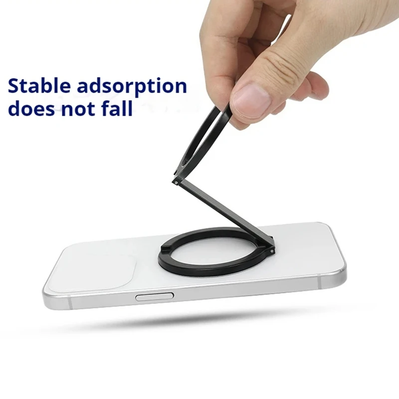 360° Rotatable Magnetic Phone Bracket, Foldable Multi-Function Stand For Secure Double-Sided Buckle Holder