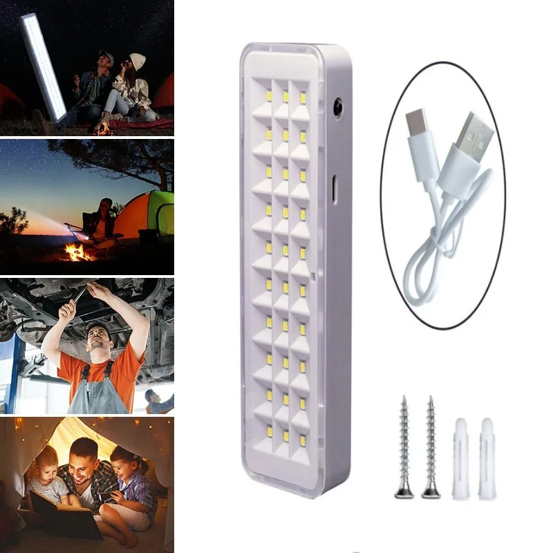 Emergency Light Camping Lantern Flashing Portable 30/60LED USB Rechargeable for Outdoor Lighting Three Speed Dimming Work Lamp
