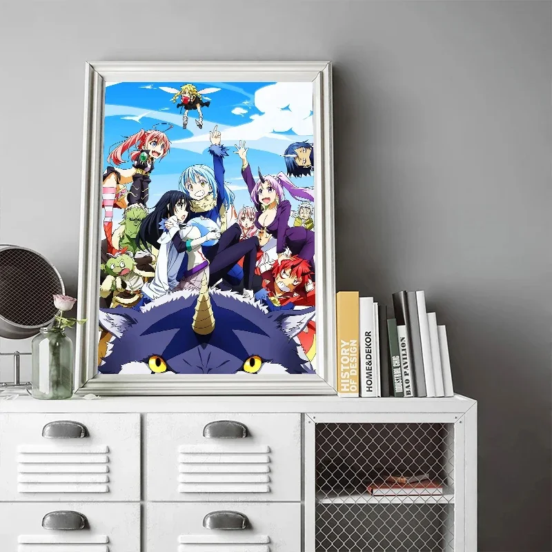 ملصقات شخصيات أنيمي لديكور المنزل ، ريمورو عاصفة الوحل ، مطبوعات قماش ، رسم ، فن حائط مانغا ، صورة لغرفة المعيشة