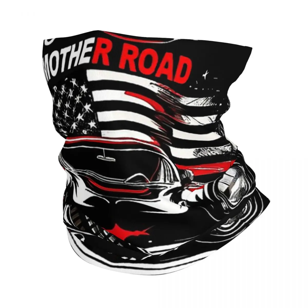 Motor Road Bandana Neck Gaiter Printed Motor Motocross R-Route 66 Face Scarf Hiking Unisex Adult Winter