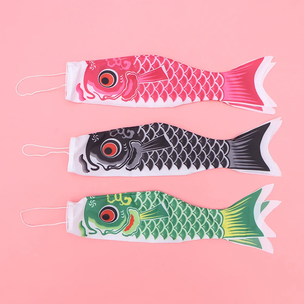 

Japanese Carp Windsock Fish Flag Outdoor Garden Decoration Satin Fish Windsocks Festival Party Hanging Crafts Window