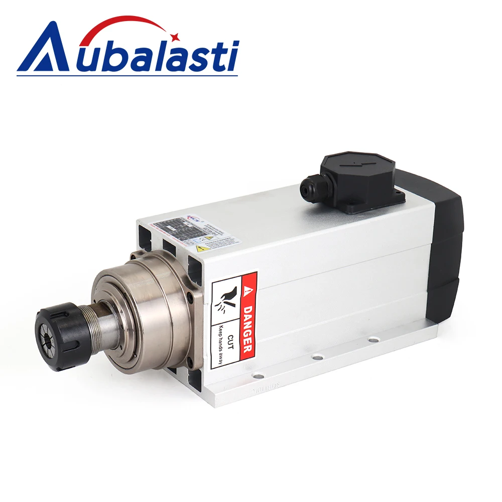 Aubalasti 6KW CNC Air Cooled Spindle Motor Kits 220V 380V 12.6A ER32 18000RPM 7.5kw Inverter For CNC Milling Router Machine