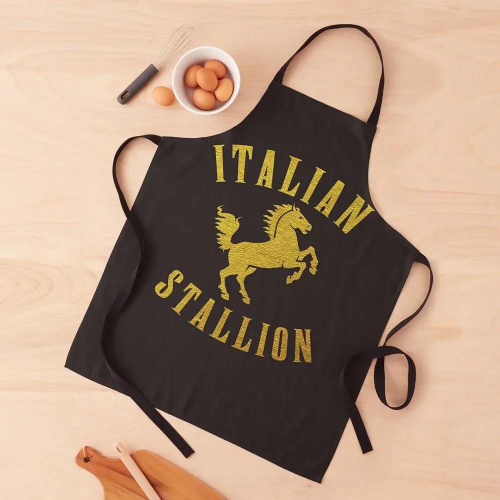 

ITALIAN STALLION gold design Essential Apron Smock for hairdressing Chef Uniform Woman Kitchen Special Accessories Apron