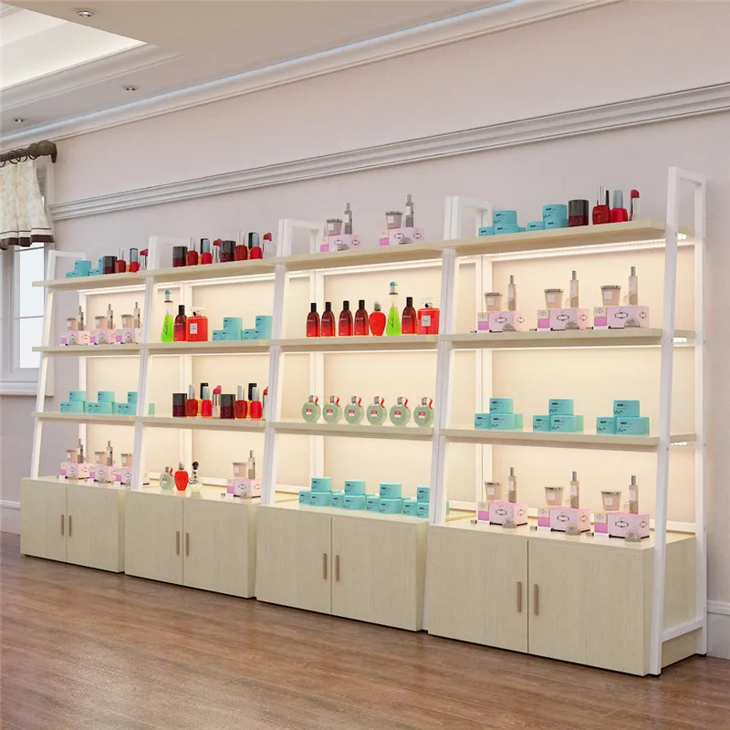 #Display CabinetCosmetics Beauty Salon Skin Care Products Showcase Boutique Display Cabinet Shelf Display Rack Modern and Minima