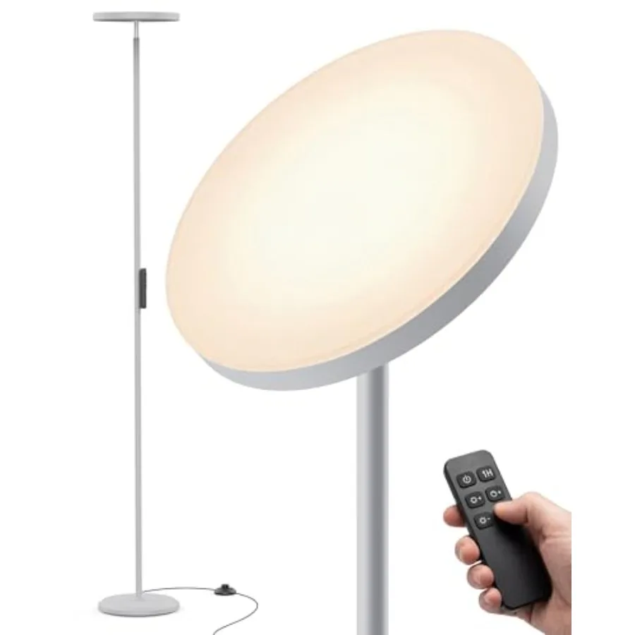

Floor Lamp for Bedroom69" Tall Standing Lamp Remote and Foot Switch with 1H Timer 2700-6500K Stepless Dimmable Modern Pole Ligh