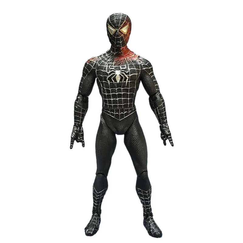 

17cm Black Spiderman Action Figure Toy PVC Joint Movable Spider Man Figuras Collection Model for Children Kids Gift