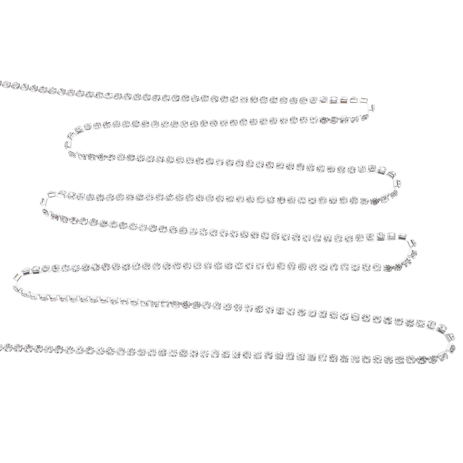 

Flexible Diy Crystal 10M Silver Claw Sewing Craft Jewelry Making Decorative Trimming Rhinestone Chain For Crafts Close Chain