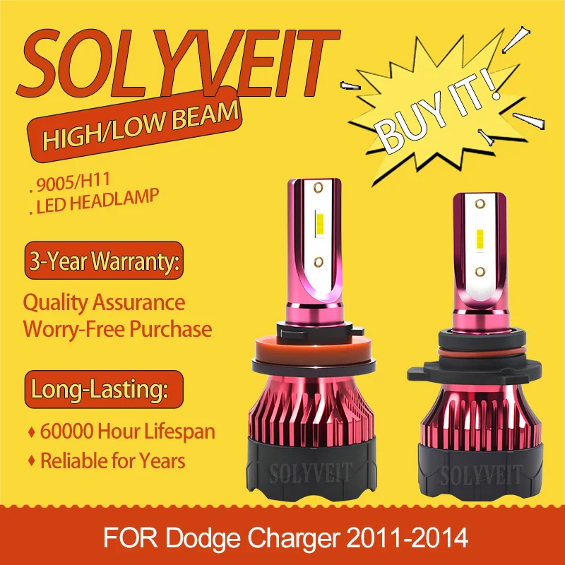

Простая установка, мощное освещение, ударопрочные светодиодные лампы 9005 H11 для ближнего и дальнего света, подходят для Dodge Charger 2011, 2012, 2013, 2014 годов.