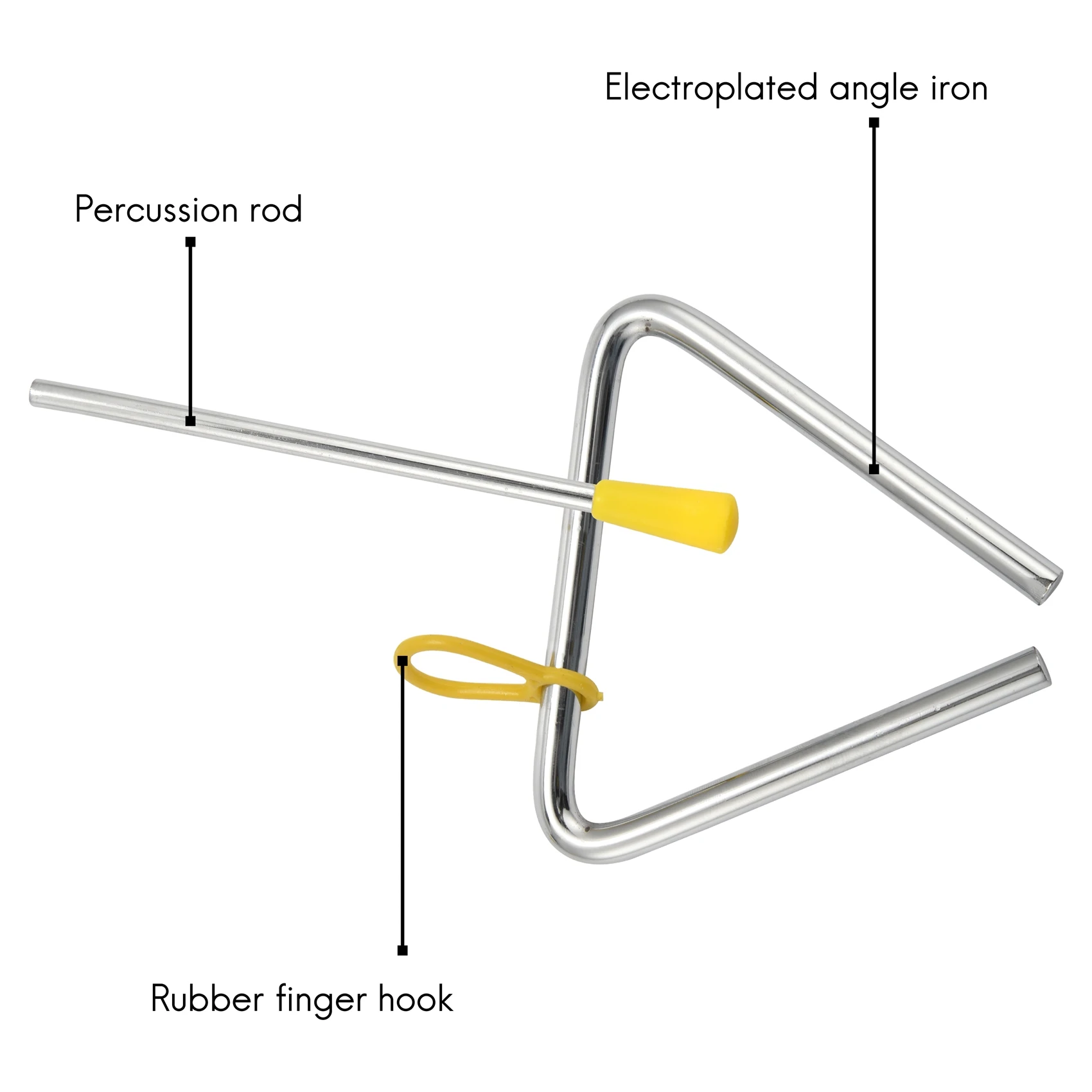 Qcvv-Music Triangle Instrument Set,with Striker 3 Pack Triangle 4 Inch